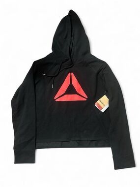 Black Reebok Hoodie with Red Delta Logo (NWT)